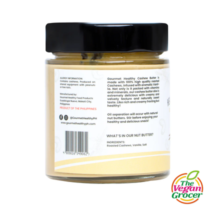 Gourmet Healthy Nut Butter Vegan - Roasted Cashew Vanilla 250g (gluten-free, sugar-free)