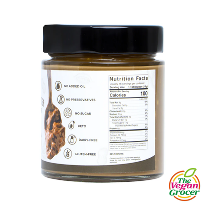 Gourmet Healthy Nut Butter Vegan - Roasted Peanuts Chunky Cacao 250g (gluten-free, sugar-free)