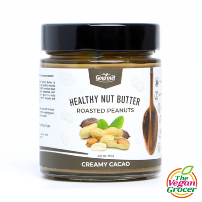 Gourmet Healthy Nut Butter Vegan - Roasted Peanuts Creamy Cacao 250g (gluten-free)