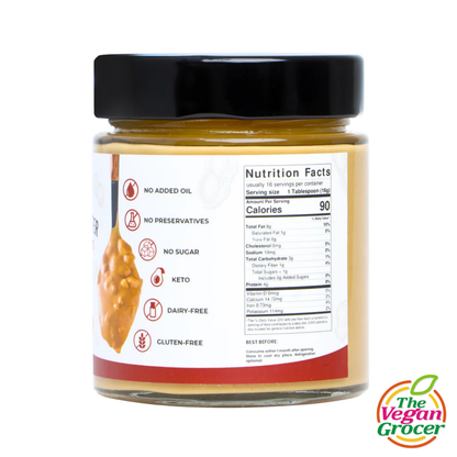 Gourmet Healthy Nut Butter Vegan - Roasted Peanuts Chunky 250g (gluten-free, sugar-free)
