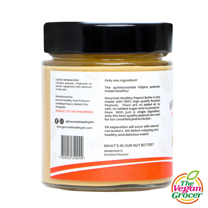 Gourmet Healthy Nut Butter Roasted Peanut Unsalted 250g (gluten-free, sugar-free)