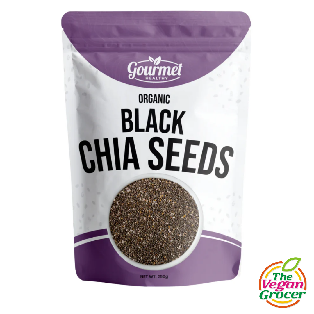 Gourmet Healthy Organic Black Chia Seeds 250g (gluten-free)