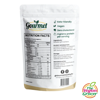 Gourmet Healthy Roasted Split Cashews Unsalted 250g (gluten-free)