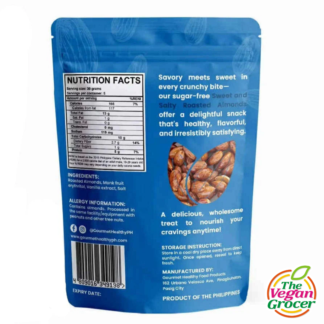 Gourmet Healthy Sweet & Salty Roasted Almonds 150g (sugar-free)