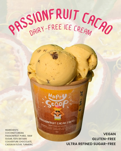 Happy Scoop Passionfruit Cacao Ice Cream Pint (gluten-free)