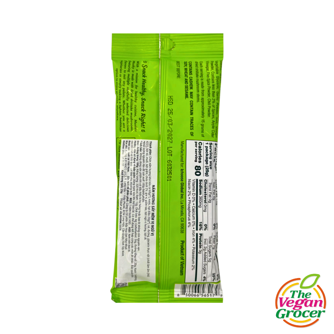 Ichoose Muskee Musky Shiitake Mushroom Jerky 25g