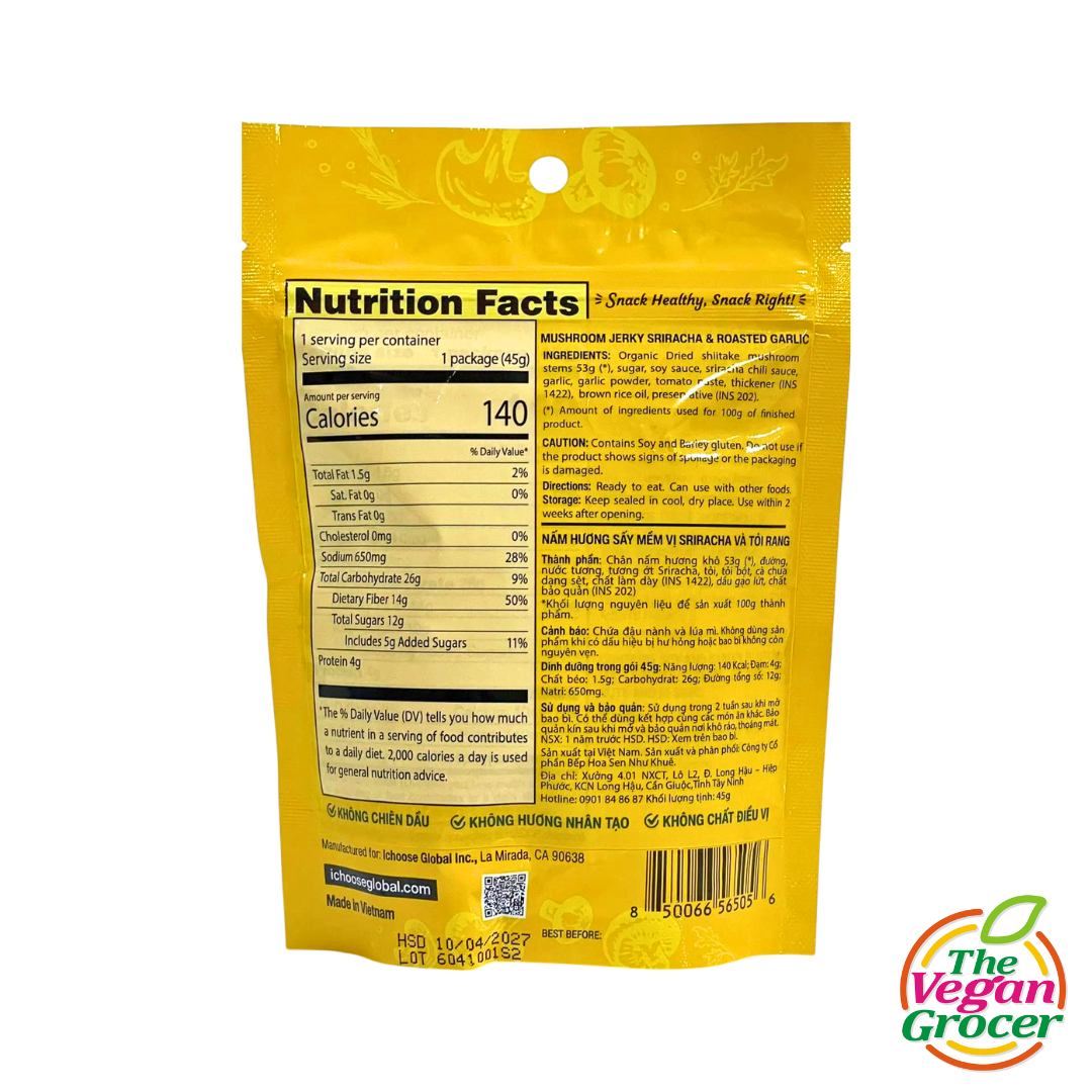 Ichoose Muskee Musky Shiitake Mushroom Jerky 45g