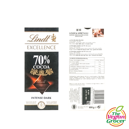 Lindt Intense Dark 70% Cocoa 100g
