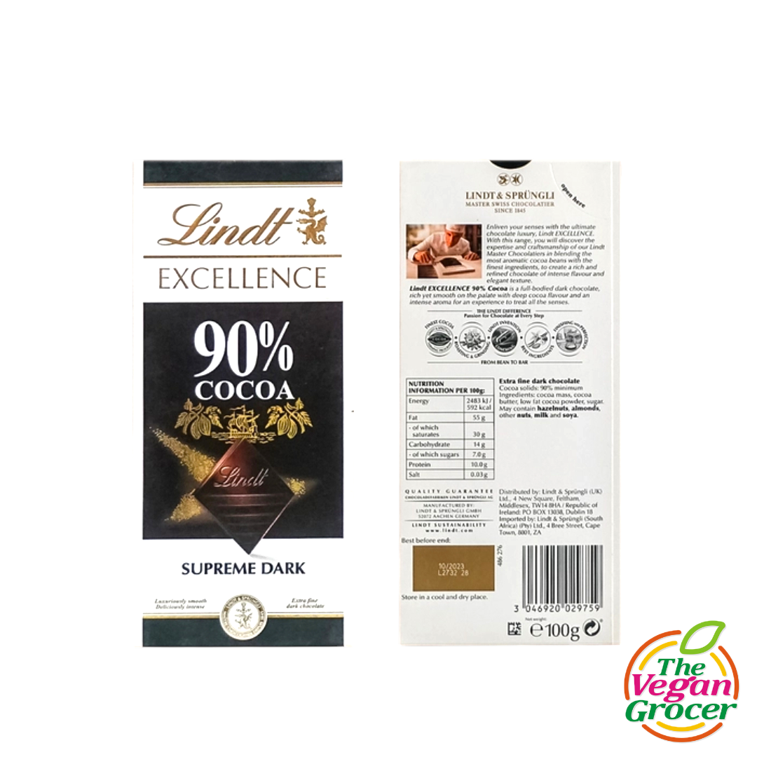 Lindt Excellence Supreme Dark 90% Cocoa 100g