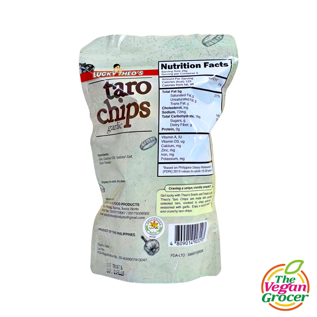 Lucky Theo's Taro Chips Garlic 100g (Halal)
