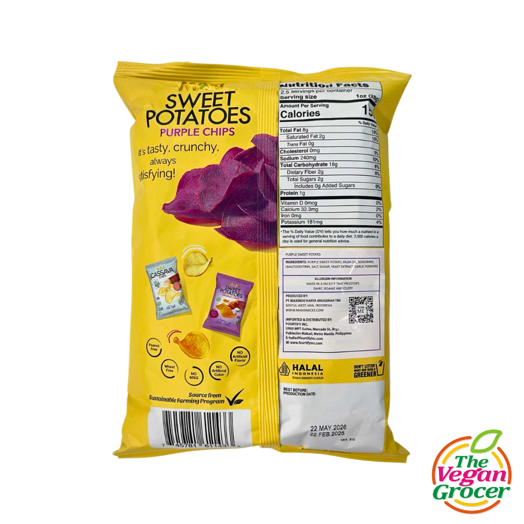 Maxi Sweet Potatoes Purple Chips (Original Sea Salt) 71g (gluten-free, Halal)