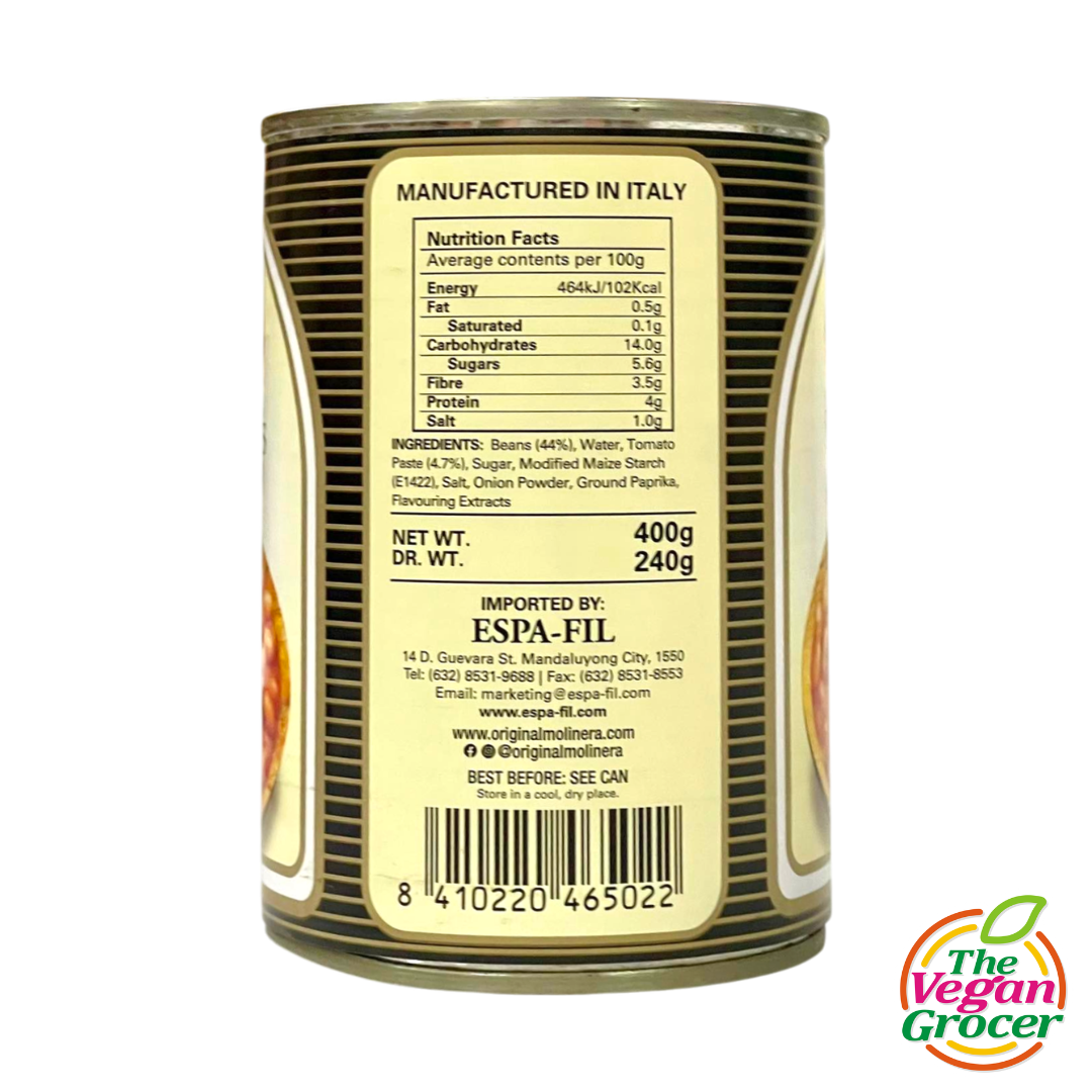 Molinera Baked Beans in Tomato Sauce 400g