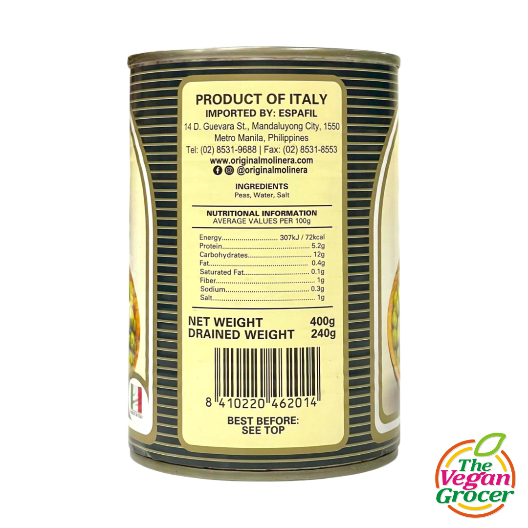 Molinera Natural Green Peas 400g