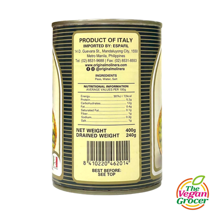 Molinera Natural Green Peas 400g