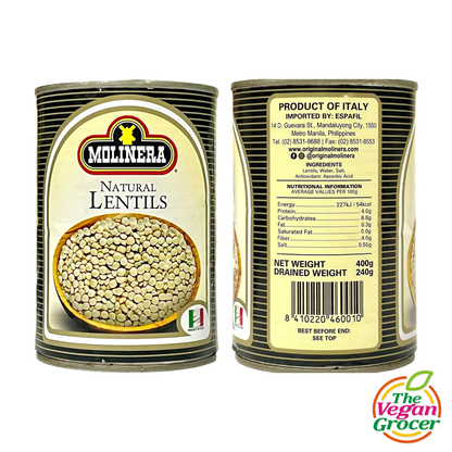 Molinera Natural Lentils 400g