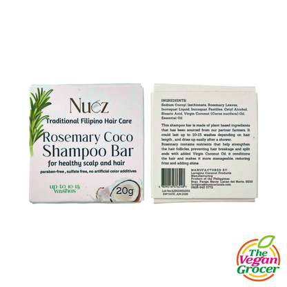Nuez Naturals Rosemary Coco Shampoo Bar