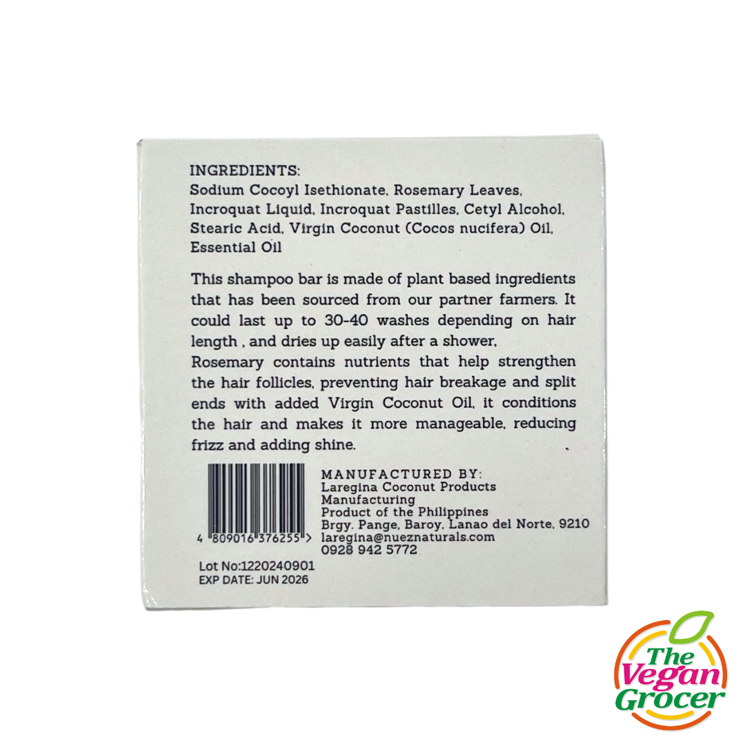 Nuez Naturals Rosemary Coco Shampoo Bar