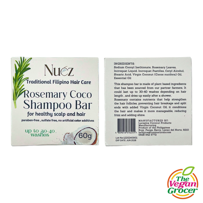 Nuez Naturals Rosemary Coco Shampoo Bar