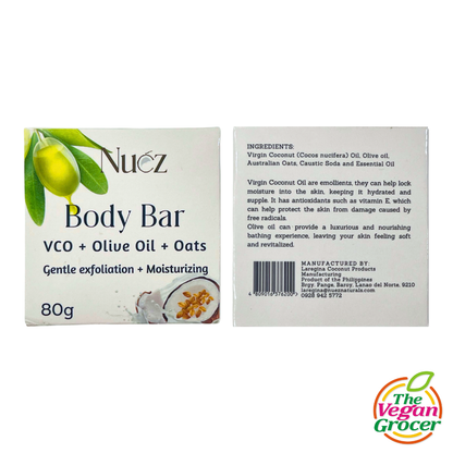 Nuez Naturals VCO + Olive Oil + Oats Body Soap 80g