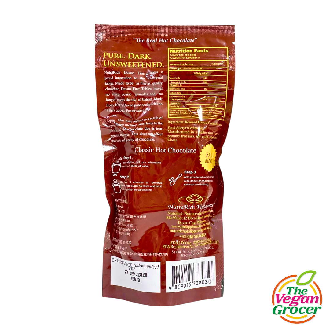 Nutra Rich Davao Fine Tablea 144g