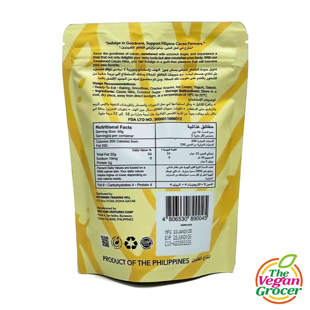 Nutrinibs Sweetened Cacao Nibs 150g