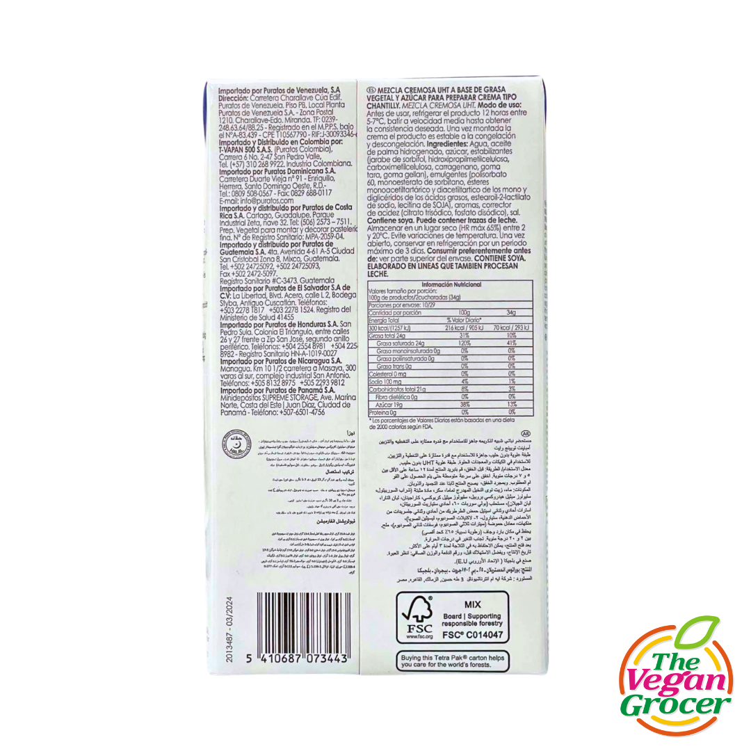 Puratos Ambiante Whipping Cream 1L