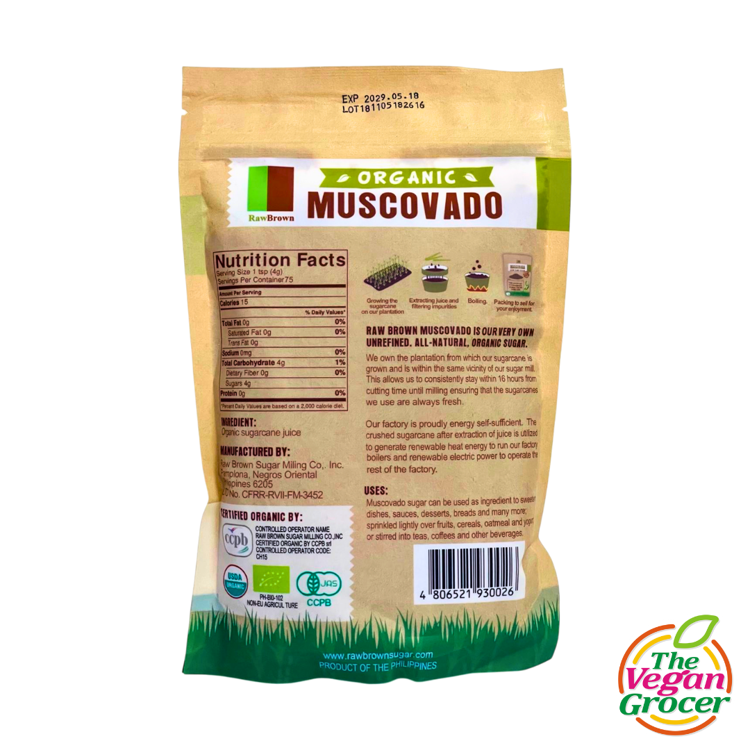Raw Brown Organic Muscovado Sugar