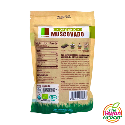 Raw Brown Organic Muscovado Sugar