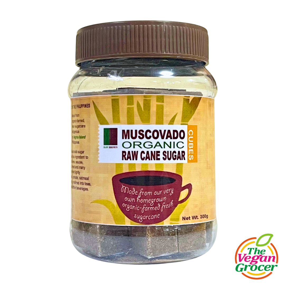 Raw Brown Organic Muscovado Raw Cane Sugar Cubes 300g