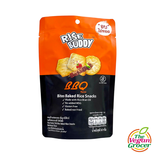 Rise Buddy Bites Baked Rice Snacks (BBQ flavor) 60g (gluten-free)