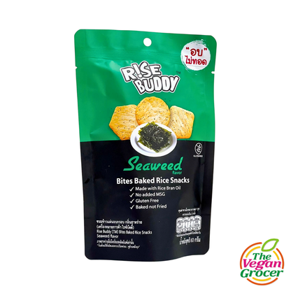 Rise Buddy Bites Baked Rice Snacks (Seaweed flavor) 60g (gluten-free)