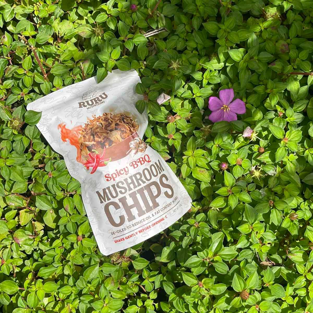 Ruru Mushroom Chips (Spicy BBQ Flavor) 100g