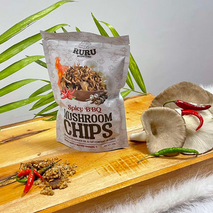 Ruru Mushroom Chips (Spicy BBQ Flavor) 100g