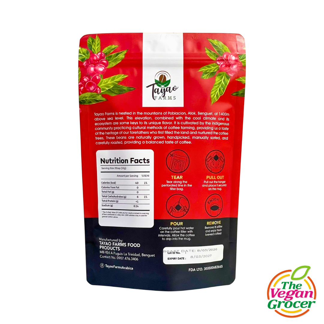Tayao Farms 100% Premium Arabica Drip Coffee 10s x 10g