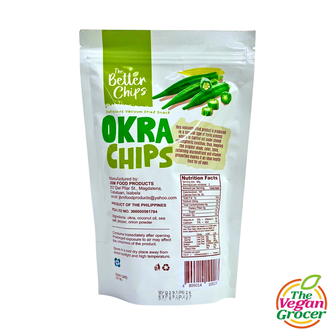The Better Chips Okra Chips 60g (gluten-free, no added sugar)