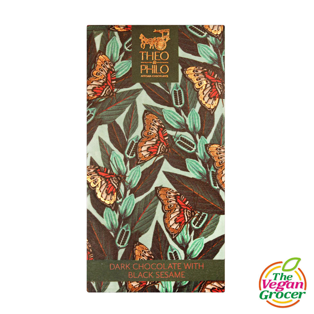 Theo & Philo 65% Dark Chocolate with Black Sesame, Cashew, and Pili Nut 45g