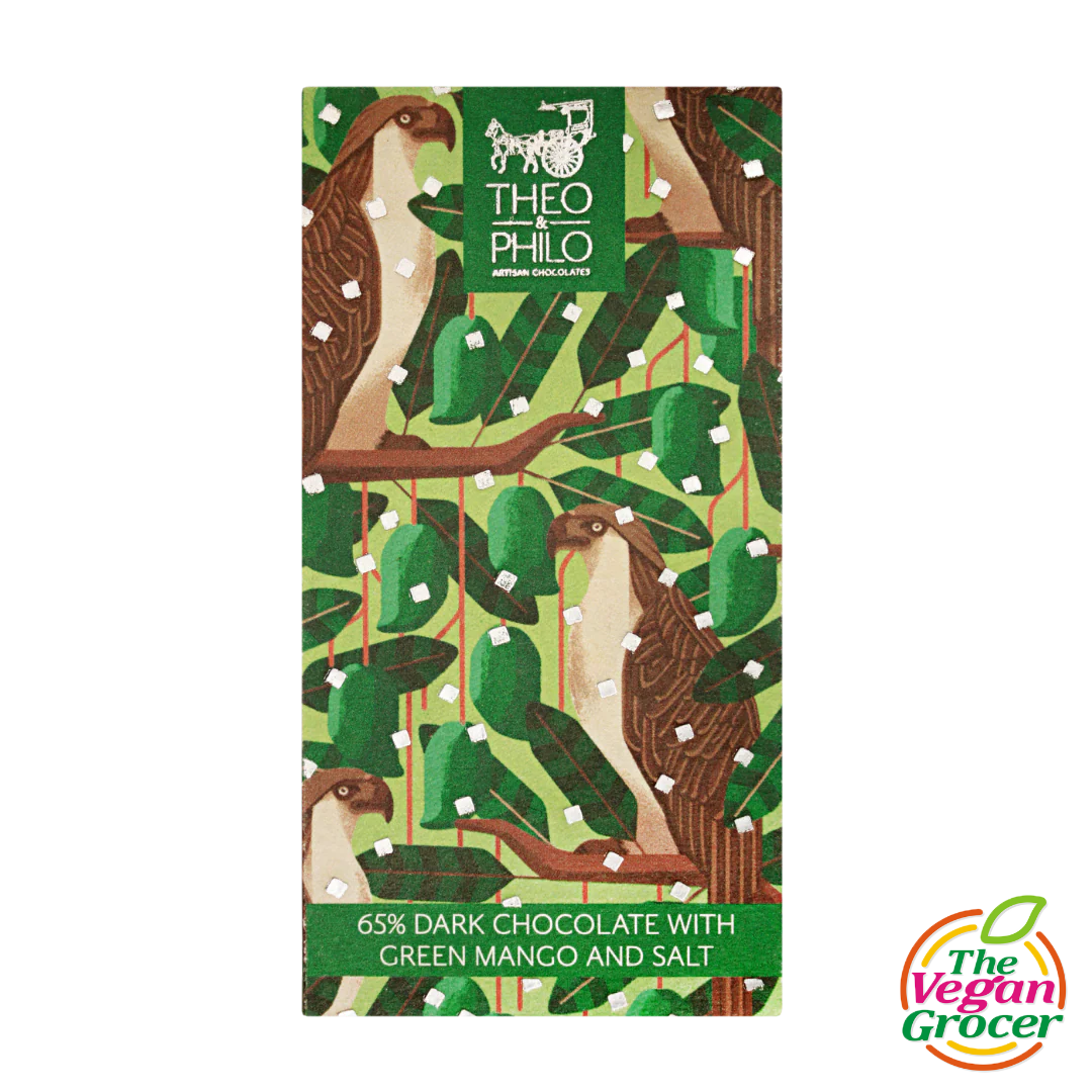 Theo & Philo 65% Dark Chocolate with Green Mango and Salt 45g