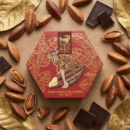 Theo & Philo Dark Chocolate Covered Pili Nuts 90g (gluten-free)