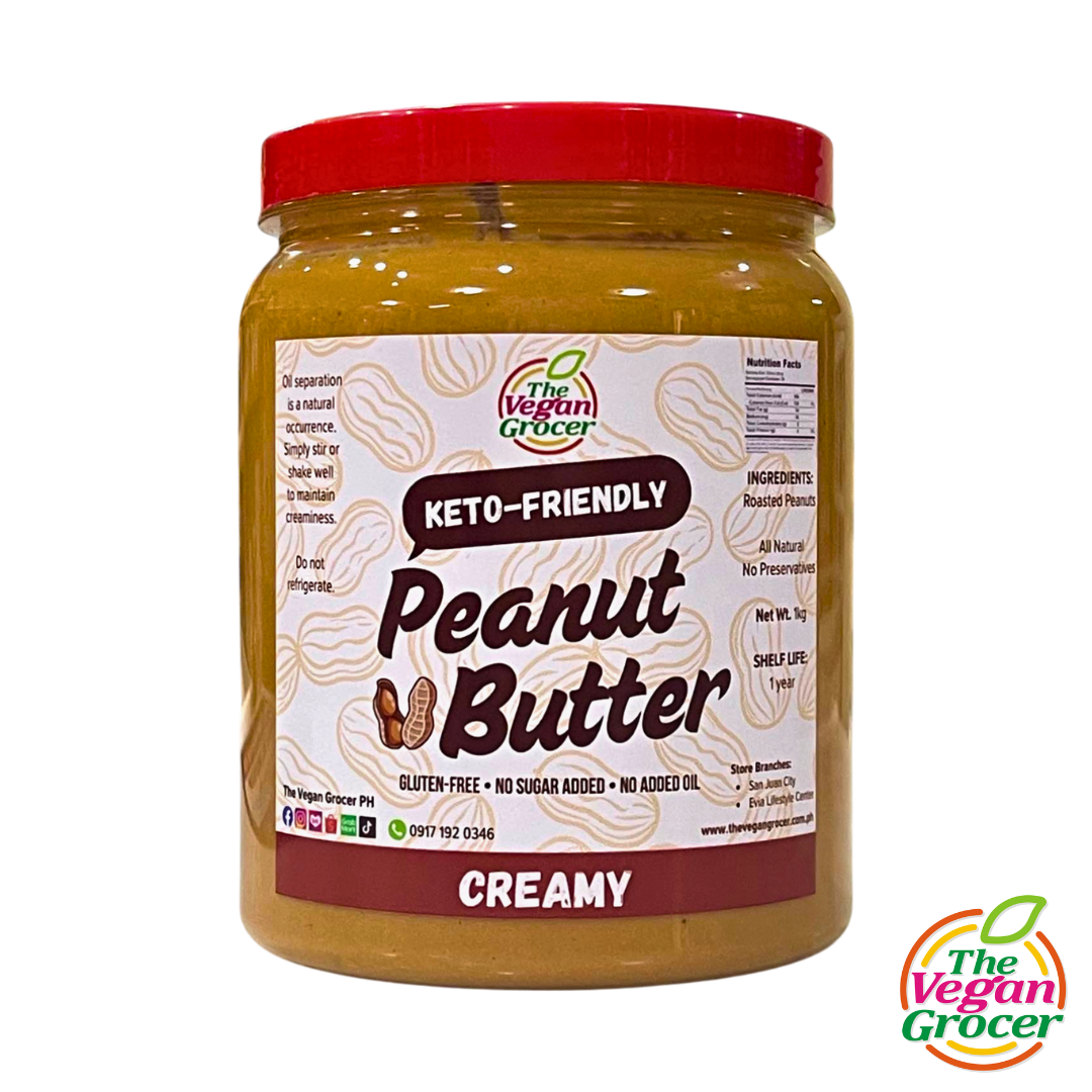 TVG Keto Peanut Butter 1 kg - Pure & Creamy (gluten-free, no sugar added, Halal)