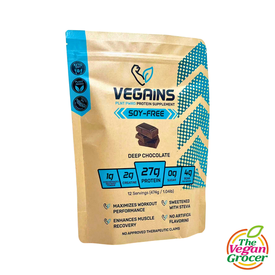 Vegains Soy-free Deep Chocolate Protein Powder 474g