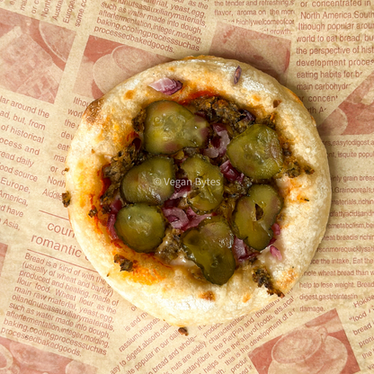 Vegan Bytes Cheeseburger Pizza 5"
