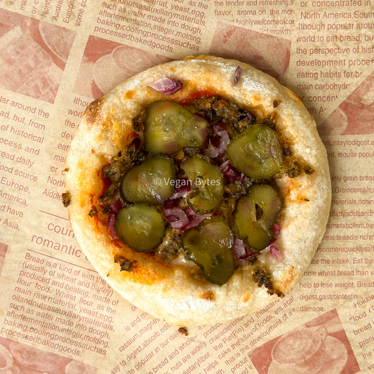 Vegan Bytes Cheeseburger Pizza 5"