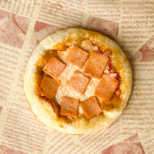 Vegan Bytes Ham and Cheese Pizza 5”