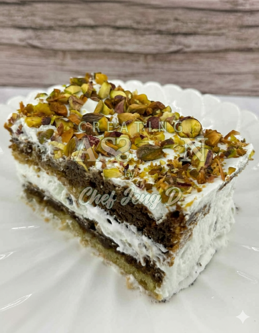 Chef Jeng Pistachio Tiramisu Cake 6” Tin (soy-free)