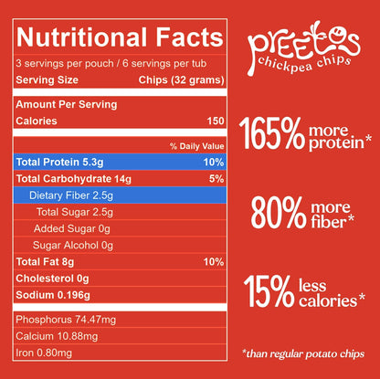 Preetos Chickpea Protein Chips 200g (gluten-free)