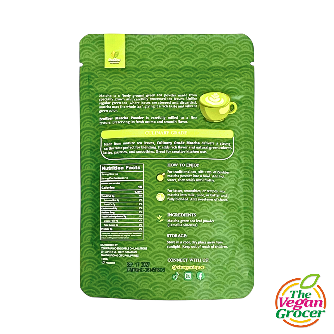 Organique Culinary Matcha 50g (Pure & Unsweetened)