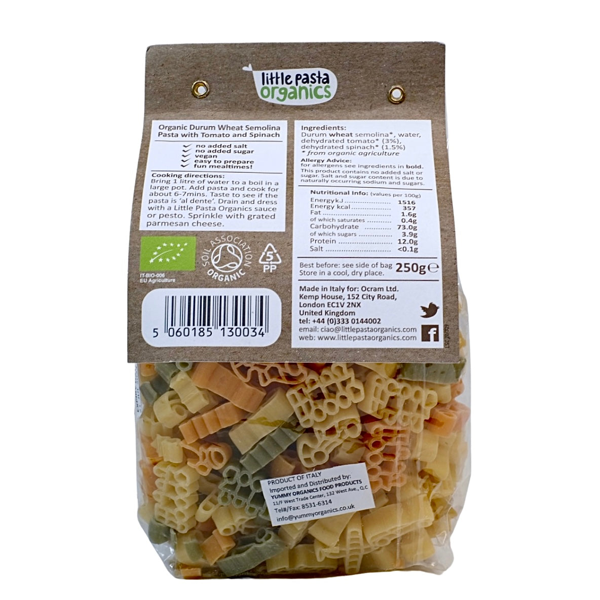 Little Pasta Organics Travel Shaped 300g