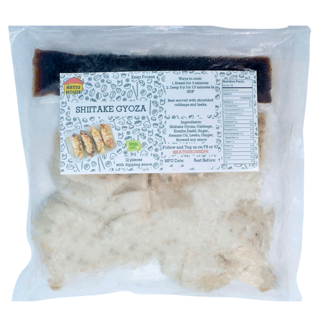 Katsu House Shiitake Gyoza 12pcs The Vegan Grocer Ph