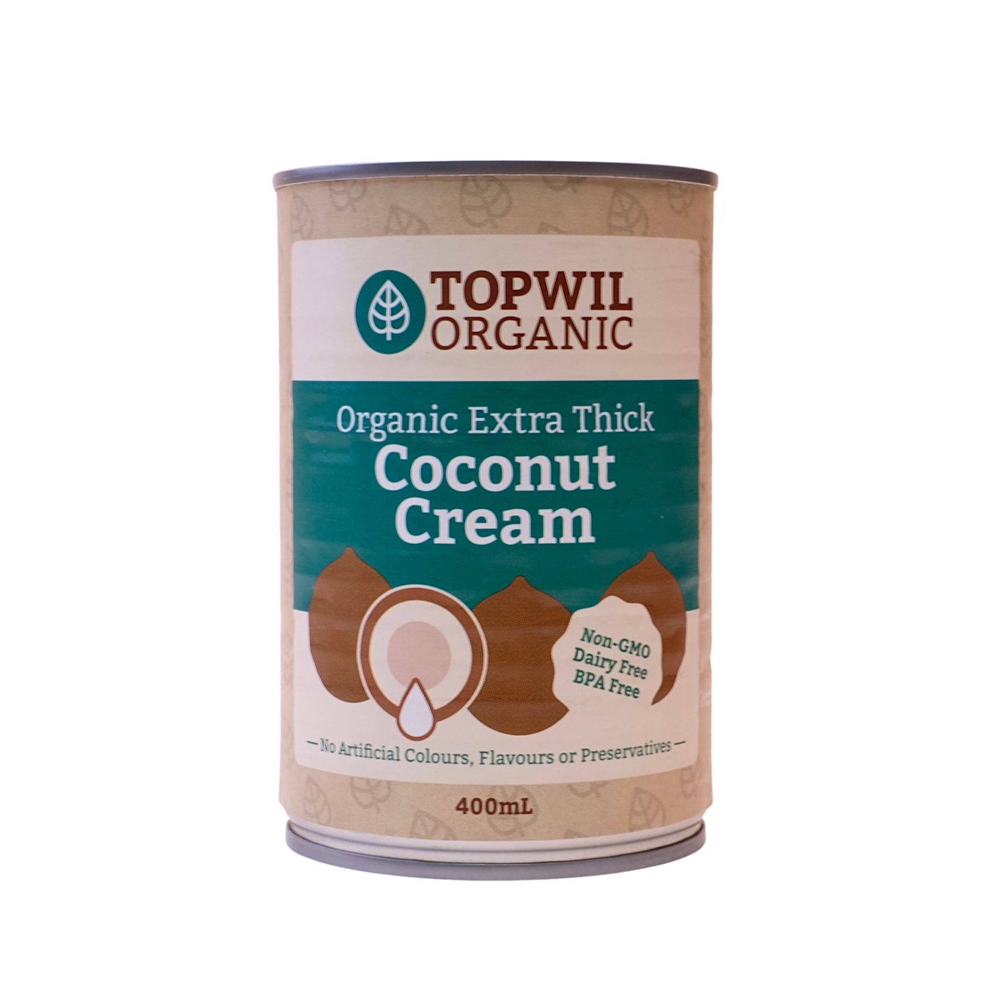 Topwil Organic Extra Thick Coconut Cream 400mL