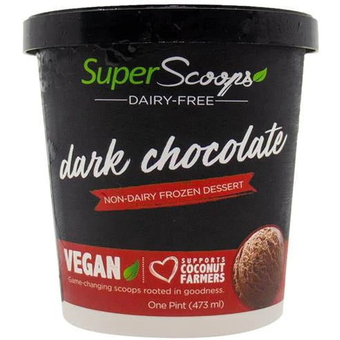 Super Scoops Dark Chocolate Vegan Ice Cream